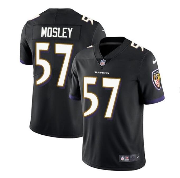 Men's C.J. Mosley #57 Ravens Limited Player Jersey Black