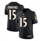 Men's Michael Crabtree #15 Ravens Limited Player Jersey Black