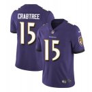Men's Michael Crabtree #15 Ravens Limited Player Jersey Purple
