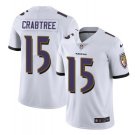 Men's Michael Crabtree #15 Ravens Limited Player Jersey White