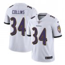 Men's Alex Collins #34 Ravens Limited Player Jersey White