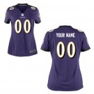 Custom Women's Ravens Limited Jersey Purple