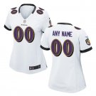 Custom Women's Ravens Limited Jersey White