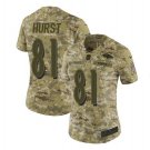 Women's Hayden Hurst #81 Ravens Salute to Service Limited Player Jersey Camo