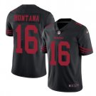 Men's Joe Montana #16 49ers Limited Player Jersey Black