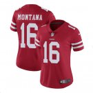 Women's Joe Montana #16 49ers Limited Player Jersey Red