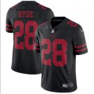 Men's Carlos Hyde #28 49ers Limited Player Jersey Black