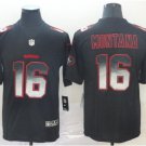 Men's Joe Montana #16 49ers Limited Player Jersey Black Smoke Fashion