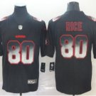 Men's Jerry Rice #80 49ers Limited Player Jersey Black Smoke Fashion