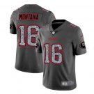 Men's Joe Montana #16 49ers Static Limited Player Jersey Gray