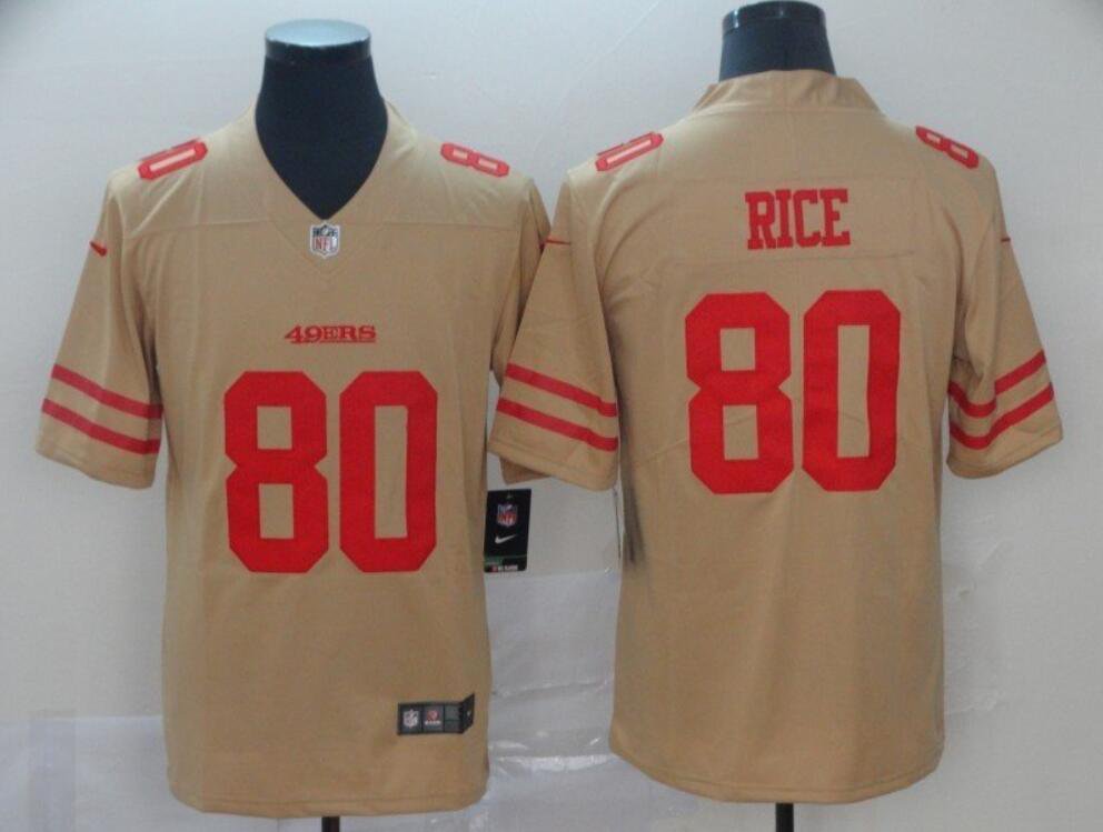 Men's Jerry Rice #80 49ers Inverted Legend Limited Player Jersey Gold