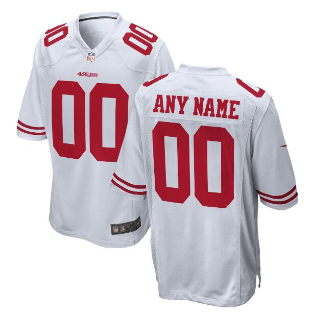 Custom Men's 49ers Limited Jersey White