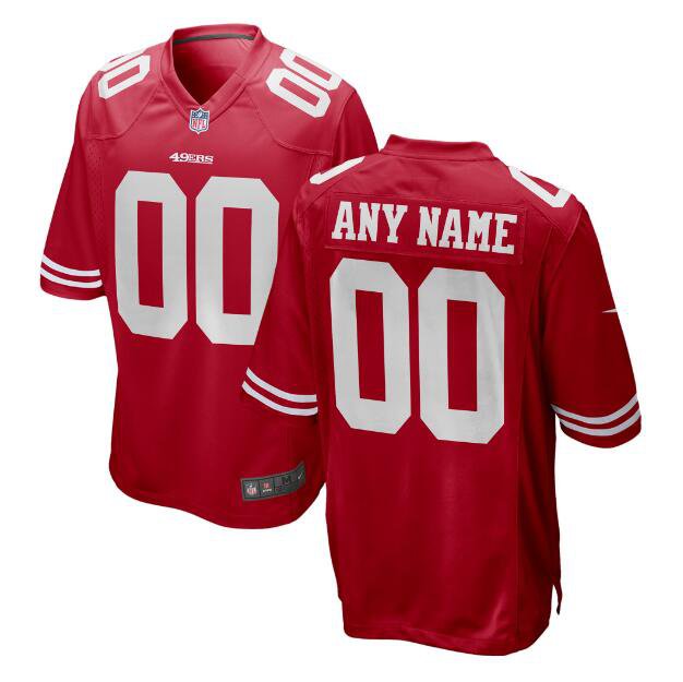 Custom Men's 49ers Limited Jersey Red