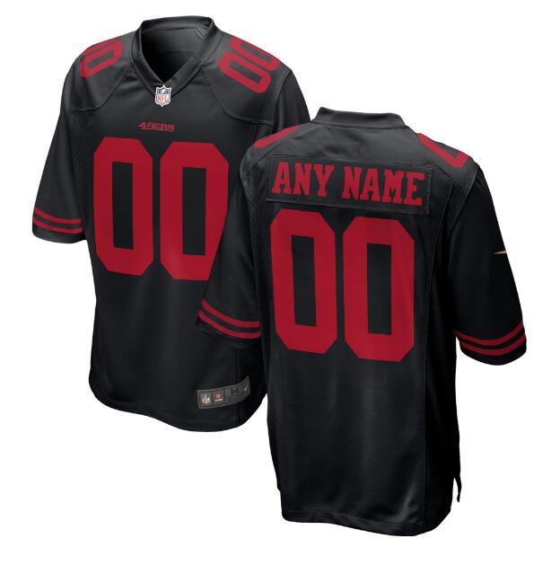 Custom Men's 49ers Limited Jersey Black