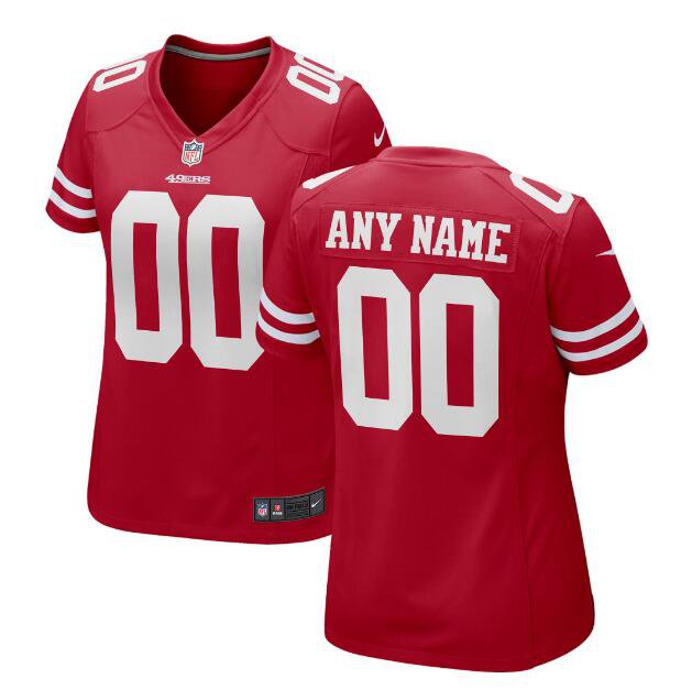 Custom Women's 49ers Limited Jersey Red