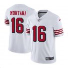 Men's Joe Montana #16 49ers Color Rush Limited Player Jersey White