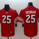 Men's Richard Sherman #25 49ers Color Rush Limited Player Jersey Red