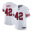 Men's Ronnie Lott #42 49ers Color Rush Limited Player Jersey White