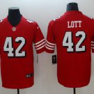 Men's Ronnie Lott #42 49ers Color Rush Limited Player Jersey Red