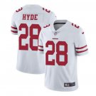 Men's Carlos Hyde #28 49ers Limited Player Jersey White
