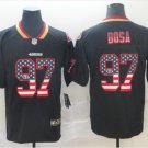 Men's Nick Bosa #97 49ers Limited Player Jersey Black USA Flag