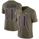 Men's Julian Edelman #11 Patriots Limited Player Jersey Olive
