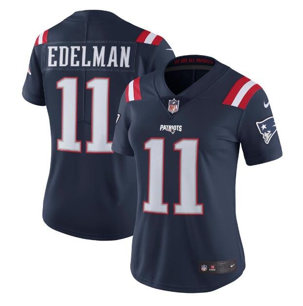 Women's Julian Edelman #11 Patriots Limited Player Jersey Navy