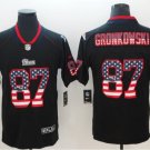 Men's Rob Gronkowski #87 Patriots Limited Player Jersey Black USA Flag