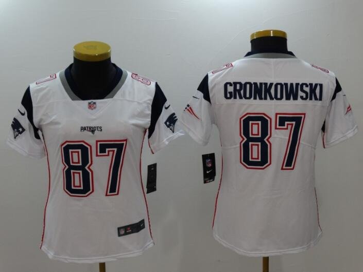 Women's Rob Gronkowski #87 Patriots Limited Player Jersey White
