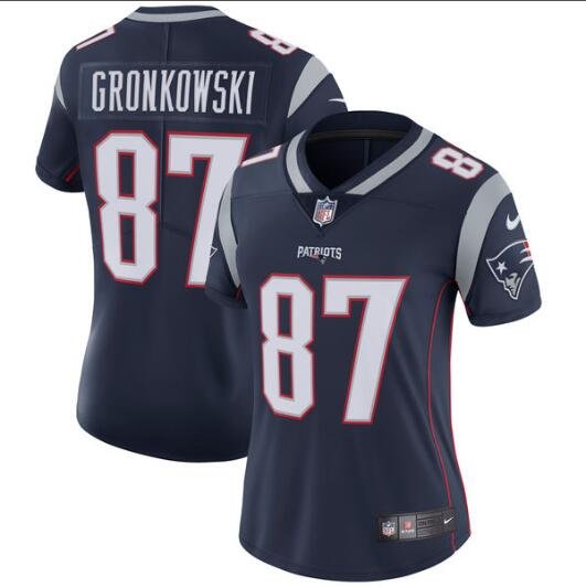 Women's Rob Gronkowski #87 Patriots Limited Player Jersey Navy