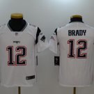 Youth Tom Brady #12 Patriots Limited Player Jersey White