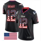 Men's Tom Brady #12 Patriots Limited Player Jersey Black USA Flag