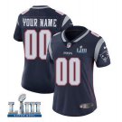 Custom Women's Patriots Limited Jersey Navy