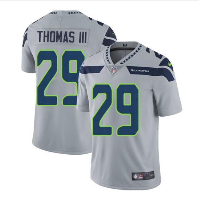 Men's Earl Thomas III #29 Seahawks Limited Player Jersey Gray