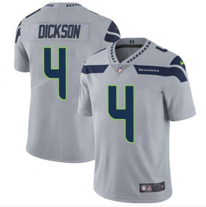 Men's Michael Dickson #4 Seahawks Limited Player Jersey Gray