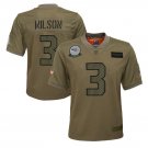 Youth Russell Wilson #3 Seahawks 2019 Salute to Service Limited Player Jersey Camo