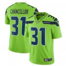 Men's Kam Chancelloer #31 Seahawks Color Rush Limited Player Jersey Neon Green