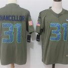 Men's Kam Chancelloer #31 Seahawks Limited Player Jersey Olive