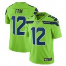 Men's FAN #12 Seahawks Color Rush Limited Player Jersey Neon Green