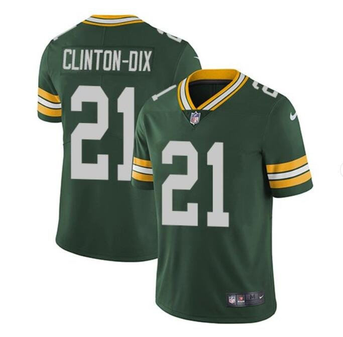 Men's Ha Ha Clinton-Dix #21 Packers Limited Player Jersey Green