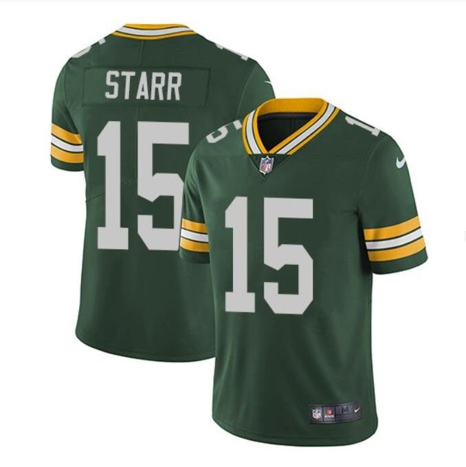 Men's Bart Starr #15 Packers Limited Player Jersey Green