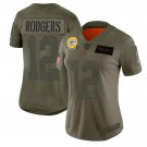 Women's Aaron Rodgers #12 Packers 2019 Salute to Service Limited Player Jersey Camo