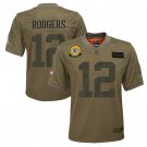 Youth Aaron Rodgers #12 Packers 2019 Salute to Service Limited Player Jersey Camo