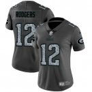 Women's Aaron Rodgers #12 Packers Static Limited Player Jersey Gray