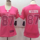 Women's Jordy Nelson #87 Packers Limited Player Jersey Pink