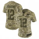 Women's Aaron Rodgers #12 Packers Salute to Service Limited Player Jersey Camo
