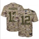 Youth Aaron Rodgers #12 Packers Salute to Service Limited Player Jersey Camo