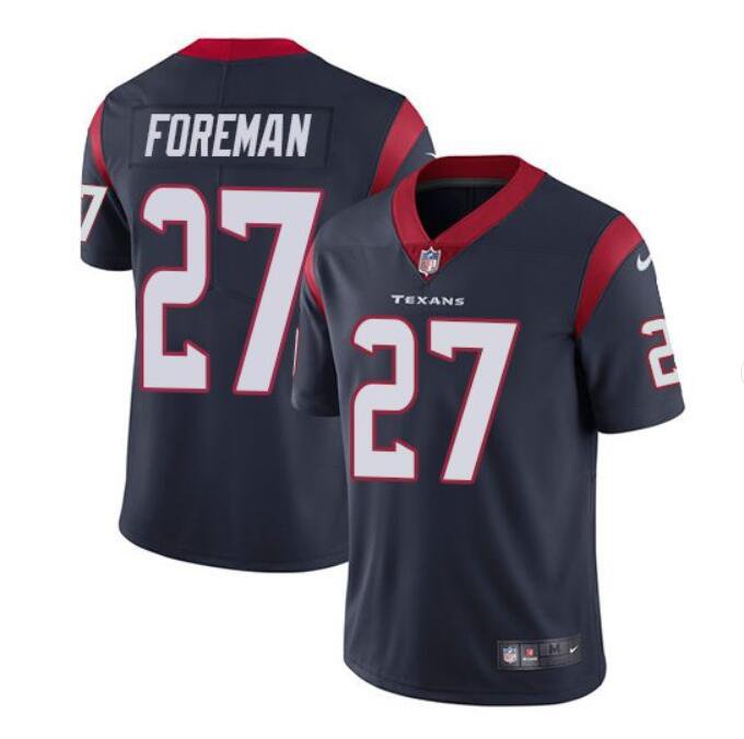 Men's D'Onta Foreman #27 Texans Limited Player Jersey Navy