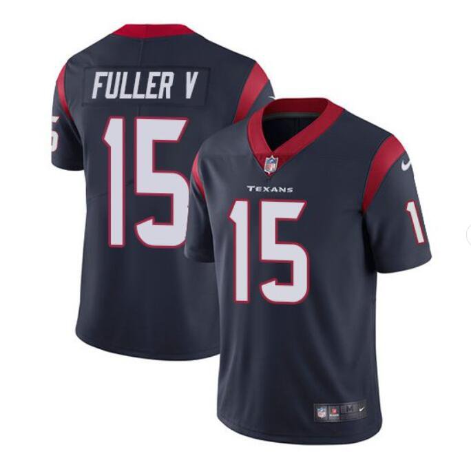 Men's Will Fuller V #15 Texans Limited Player Jersey Navy