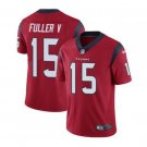 Men's Will Fuller V #15 Texans Limited Player Jersey Red